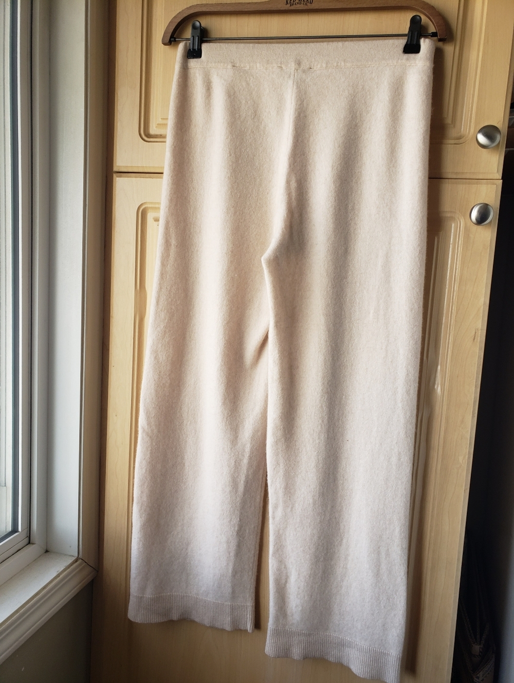 Saks Fifth Avenue 100% Cashmere Wide-Leg Knit Pants in Cream - Picture 10 of 16